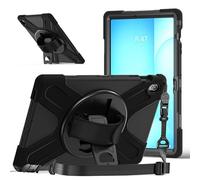 YRDUKJFDJ Sac pour Tablette PC, étui for Samsung Galaxy Tab S10 FE+ 13.1 inch 2025 SM-X620/X626 Case, Heavy Duty Rugged Shockproof Drop Protection Cases,Shoulder Strap Protective Kids Cover(Svart)