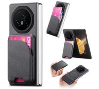 YRDUKJFDJ Support de téléphone pour étui FILP Étui Compatible avec Honor Magic V3, Portefeuille magnétique Amovible en Cuir PU avec Porte-Cartes et béquille, Coque de Protection Antichoc(Svart)