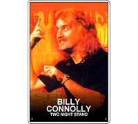 YRENBIYYONZ Billy Connolly Plaque en métal avec inscription « Two Night Stand » (1997) - 20,3 x 30,5 cm - Décoration murale rétro vintage