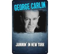 YRENBIYYONZ George Carlin : Jammin' in New York (1992) Plaque en métal 20,3 x 30,5 cm Décoration murale vintage rétro