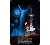 YRENBIYYONZ Monty Python and the Holy Grail (1975) Plaque en métal 20,3 x 30,5 cm Décoration murale vintage rétro