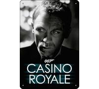 YRENBIYYONZ Plaque en métal Casino Royale (2006) - 20,3 x 30,5 cm - Décoration murale rétro vintage