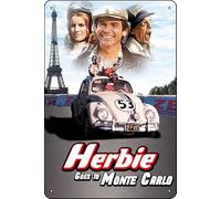 YRENBIYYONZ Plaque en métal Herbie Goes to Monte Carlo (1977) - 20,3 x 30,5 cm - Décoration murale vintage rétro