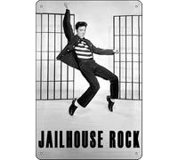 YRENBIYYONZ Plaque en métal Jailhouse Rock (1957) - 20,3 x 30,5 cm - Décoration murale rétro vintage