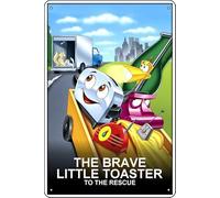 YRENBIYYONZ The Brave Little Toaster to the Rescue (1997) Plaque en métal 20,3 x 30,5 cm Décoration murale rétro vintage