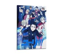 YRGGYRC Poster Yuri on Ice - Impression sur toile décorative vintage pour salon, chambre à coucher - 30 x 45 cm - Style cadre