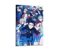 YRGGYRC Yuri on Ice Poster mural esthétique sur toile style vintage pour salon, chambre à coucher, 60 x 90 cm, style cadre