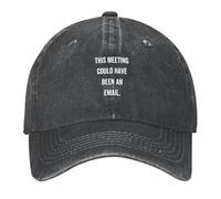 YRGSJK Casquette de Baseball Ajustable Cette réunion aurait PU être Un e-Mail drôle de Casquettes Grand Taille pour Hommes Noirs Cadeaux féminins pour Le Camping en Plein air Randonnée