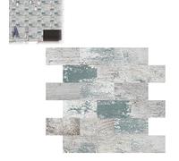 YRHome 10 feuilles Autocollants en texture bois pour carrelage Autocollants muraux auto-adhésifs pour carrelage Cuisine Revêtement de mur de cuisine 34,3 x 29 cm Carreaux adhésifs Décoration murale