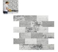 YRHome 10 feuilles Autocollants en texture bois pour carrelage Autocollants muraux autoadhésifs pour carrelage Cuisine Backsplash 34,3 x 29 cm Carreaux adhésifs Décoration murale pour salle de bain