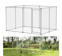 YRHome 2,5 x 2 x 1,5 m - Poulailler d'été ouvert sans toit - Enclos galvanisé avec porte verrouillable pour poules, oies, poussins