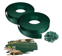 YRHome 210m Bandes de Protection visuelle PVC 4,7cm 9,87㎡ pour Grillage Double Fil, résistant UV & intempéries, occultant Jardin Balcon terrasse, 300 Clips de Fixation Inclus, Vert