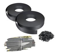 YRHome 490m Bandes de Protection visuelle PVC 4,7cm 23,03㎡ pour Grillage Double Fil, résistant UV & intempéries, occultant Jardin Balcon terrasse, 980 Clips de Fixation Inclus, Anthracite
