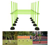 YRHome Agility Kit de barres de saut pour entraînement conditionnel obstacles de coordination pour le saut dribbling et l'agilité Avec 15 barres de 100 cm, 10 pieds et 10 clips