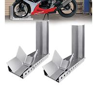 YRHome Aide au chargement pour moto - Rail, bascule pour moto, support de moto, pince pour roue avant, support renforcé, avec 3 trous pour boulons d'ancrage, facteur de sécurité élevé (2 pièces)