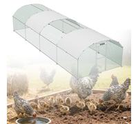 YRHome Arche de toit en métal pour poulailler type PE, couverture de toit en tube d'acier galvanisé pour poules - Raccord en PVC épais - Volière pour élevage ferme, jardin (3 x 8 x 2 m)
