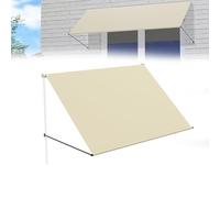 YRHome Auvent rétractable 200 x 145 cm - Store de balcon et protection solaire pour terrasse/jardin - Résistant aux intempéries avec protection UV avec accessoires de montage - Idéal pour fenêtre et