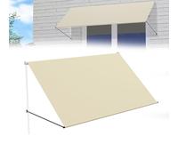 YRHome Auvent rétractable 235 x 145 cm - Store de balcon et protection solaire pour terrasse/jardin - Résistant aux intempéries avec protection UV avec accessoires de montage - Idéal pour fenêtre et