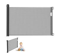 YRHome Barrière de protection pour bébé, extensible, de 0 à 180 cm, noire, de protection d'escalier, pour bébé et animaux à fourrure, porte rétractable pour l'intérieur et l'extérieur