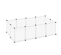 YRHome Cage de jeu pour animaux de compagnie avec grille pour lapins, cochons d'Inde, cage pour petits animaux, enclos pour chiots, cage de jeu pour l'intérieur et l'extérieur 145 x 75 x 48 cm