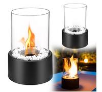YRHOME Cheminée de table au bioéthanol chauffage ameublement maison Noire