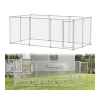 YRHome Grand poulailler galvanisé sans toit avec porte sécurisée pour poules, canards, oies - 4 x 2 x 1,5 m