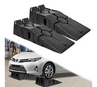 YRHome Lot de 2 rampes d'accès en plastique pour charges lourdes - Plateforme de levage - Rampe de levage - Rampe en plastique avec protection contre les débordements - 90 x 33 x 22 cm - Jusqu'à 2,5