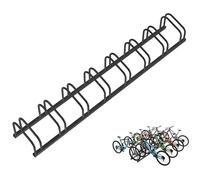 YRHome Râtelier professionnel pour 8 vélos - Support multiple en métal - Support de vélo pour vélos électriques et vélos de charge (distance de 37 cm) - Pour pneus de 30 à 65 mm de largeur - Montage