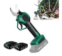 YRHome Sécateur électrique sans fil 48 V 3000 mAh, diamètre de coupe 30 mm, 2 lames, 2 piles rechargeables, sécateur sans fil