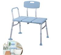 YRHome Siège de baignoire réglable - Banc de transfert de baignoire - Chaise de douche pour baignoire - Pour personnes âgées - Pour adultes - Bleu