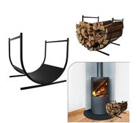 YRHOME Support à bûches Accessoires de cheminée Support à bûches en forme de U Stockage du bois Bois de chauffage