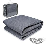 YRHome Tapis pour auvent - 2,5 x 2,5 m - En polyéthylène haute densité - Doux - Avec sac de transport - 13 piquets