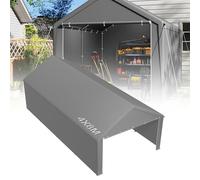 YRHome Tente de rangement, 4 x 8 m, avec toit en polyéthylène, PVC, imperméable, résistante à la déchirure, pour voiture, SUV, camion, bateau et rangement mobile, gris