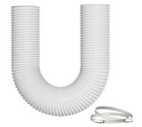Yrichtra Gaine VMC 100mm x 2.5m, 5 Couches Renforcées, Isolation Thermique et Acoustique, Longueur Ajustable, Sans Odeur, avec Colliers - Idéal pour Ventilation et Système d'Évacuation, Blanc