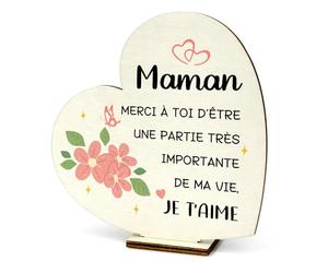 Yritioa Cadeau Maman,Cadeau Fete des Meres,Cadeaux Anniversaire pour Sa Mere,Mamans Decoration Bois,Idee Cadeaux Maman Noel,Décorations en Bois pour La Fête des Mères Pas Cher