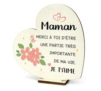 Yritioa Cadeau Maman,Cadeau Maman Noel,Cadeau Pas Cher,Cadeau Anniversaire Maman,Cadeau Belle Mere,Cadeau pour Sa Maman,Cadeau Fete des Meres,Maman Decoration Bois,Cadeau Fete des Meres Pas Cher