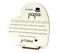 Yritioa Cadeau Papa,Cadeau Pour Papa,Cadeau Anniversaire Papa,Papa Decoration Bois,Cadeau Fete Des Peres,Cadeau Fete Des Peres Personnalisé,Cadeau Futur Papa