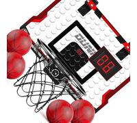 YROHGKPN 1 panier de basket pour enfant avec valeur intelligente, 4 ballons de basket, matériaux ABS, montage facile de la porte, pour kit de sport amusant dans la cour