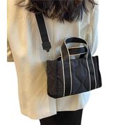 YROHGKPN 2023 NOUVEAU Sac à Bandoulière École Sac à Bandoulière Mode Tote Nylon Sacs pour Filles Femmes Sac à Main Polyvalent Sac Matelassé Portefeuille, Noir