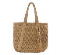 YROHGKPN 2023 Nouveau Sac à Main Paille Tissage Sac à Bandoulière Sac Grande Capacité Mode Tote Tendance Couleur Unie Sacs de Plage pour Femmes Filles Épaule Unique, marron clair