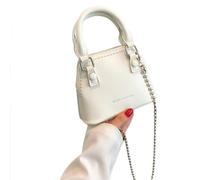 YROHGKPN 2023 NOUVEAU Sac Shell Sac Épaule Chaîne Mode Tendance pour Filles Femmes PU Tote Sac à Main Polyvalent Sac à Bandoulière Sac à Bandoulière pour Femmes, Blanc.
