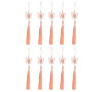 YROHGKPN 26 cm Élégant pompon papillon avec franges, porte-clés accessoires pour sac, voiture et téléphone, décoration, soie glacée robuste, polyester, accessoires stables, gouache, taille unique