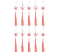 YROHGKPN 26 cm Élégant pompon papillon avec franges, porte-clés accessoires pour sac, voiture et téléphone, décoration, soie glacée robuste, polyester, accessoires stables, a, taille unique