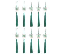 YROHGKPN 26 cm Élégant pompon papillon avec franges, porte-clés accessoires pour sac, voiture et téléphone, décoration, soie glacée robuste, polyester, accessoires stables, c, taille unique