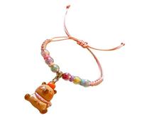 YROHGKPN Accessoire Capybaras élégant en résine - Bracelet en corde tissée - Bracelet unique - Parfait pour l'individualité et l'expression créative - Bracelet coloré pour enfants, taille unique