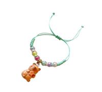 YROHGKPN Accessoire Capybaras élégant en résine - Bracelet en corde tissée - Bracelet unique - Parfait pour l'individualité et l'expression créative - Bracelet coloré pour enfants, taille unique