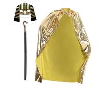 YROHGKPN Accessoire de costume égyptien - Costume de roi pharaon - Cape dorée vénitienne - Pharaons égyptiens - Cape dorée d'Halloween