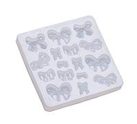 YROHGKPN Accessoires de bijoux en cristal époxy en silicone 3D nœud ruban moule en silicone translucide bijoux époxy fabrication de moules