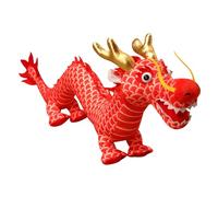 YROHGKPN Accessoires de Nouvel An chinois, coussin décoratif, cadeau de fête, poupée de dragon mignonne, Loong sympa signe du zodiaque chinois, peluche, dragon en peluche, peluche