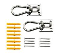 YROHGKPN Acier industriel 8 mm Rigging Hardware Plaque à œillets Carrée Crochet d'ancrage pour balcon, terrasse, chaise à bascule, Crochet d'installation, Corde industrielle, Acier, Terrasse à